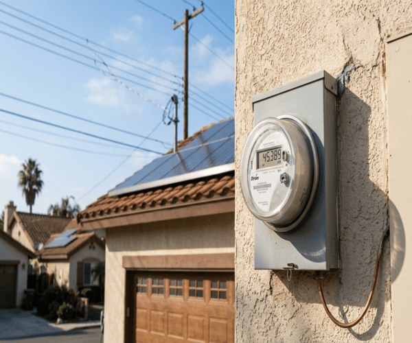 Energy monitoring system for grid sellback credits
